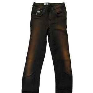 Retro G-Star Raw 3D Black Copper Bronze Super Skinny Jeans Pants Sz 25 NWT